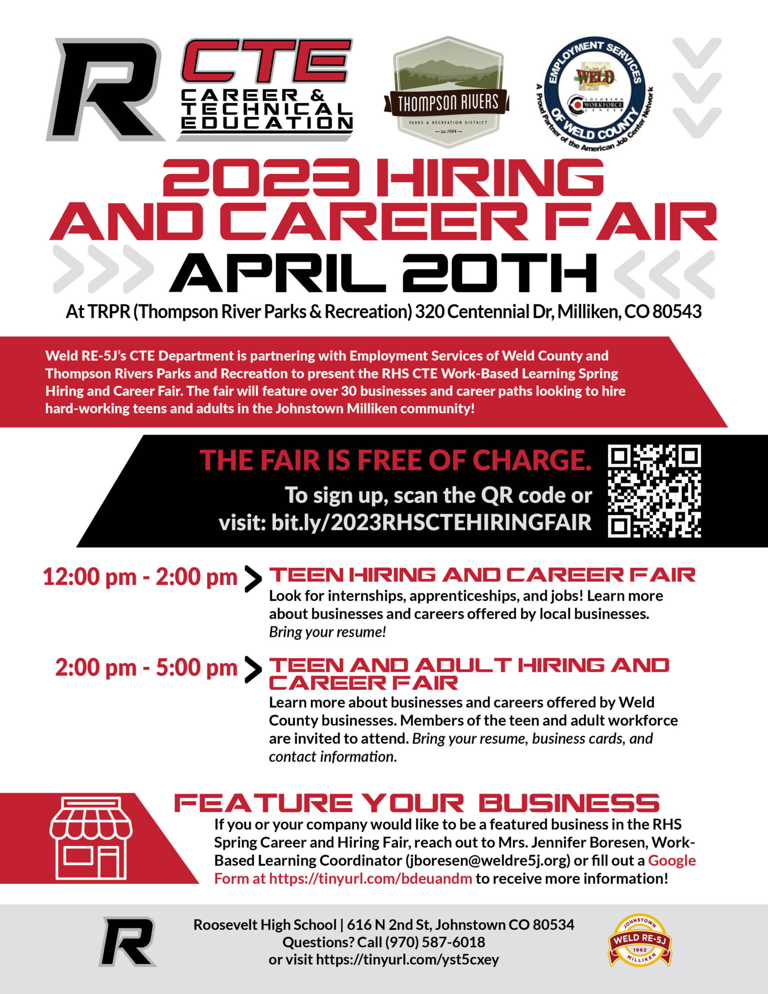 Roosevelt High School Hiring and Career Fair NoCO Inspire